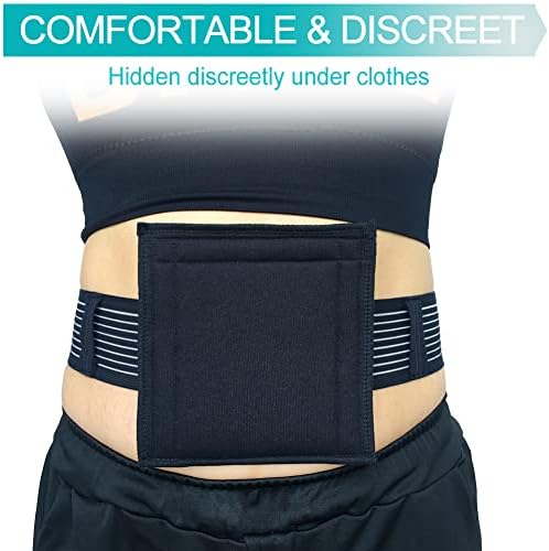EaseToU gastrostomy peg tube belt laid flat illustrating the high elasticity and breathable texture of the medical fabric