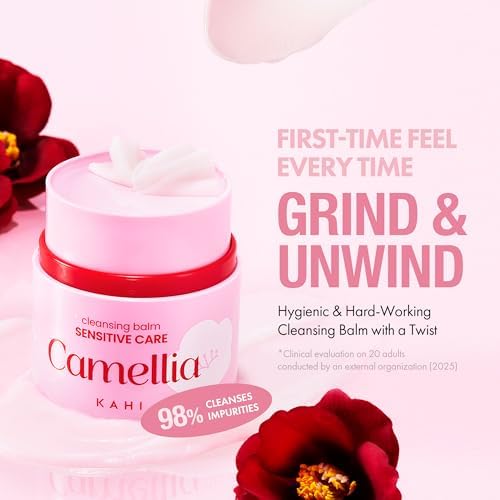 Korean cleansing balm transforming from oil to milk to scrub texture