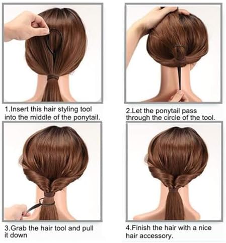 Durable plastic bun maker for elegant hair styling