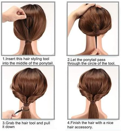 Durable plastic bun maker for elegant hair styling
