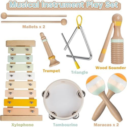 Aliex preschool learning toys displaying complete six piece percussion instrument bundle