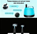 WUCIOOO fish tank water pump packaging displaying the technical specifications and safety certifications