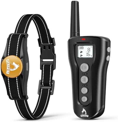Patpet rechargeable dog training collar with screen