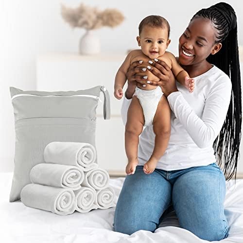 Pack of 24 microfiber nappy inserts with travel bag