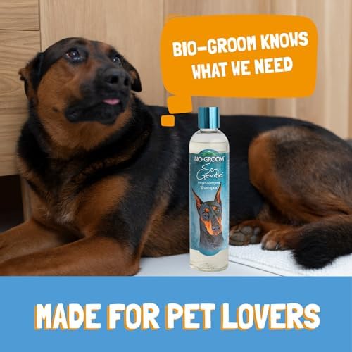 Bio-Groom soap-free cat and dog grooming shampoo packaging details