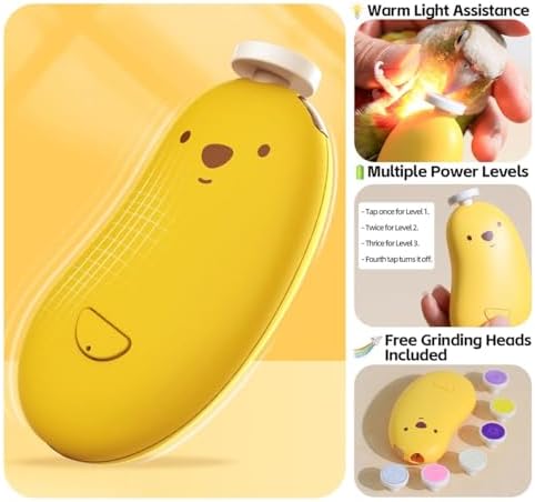 MANON ROSA electronic bird claw filer showing warm auxiliary light