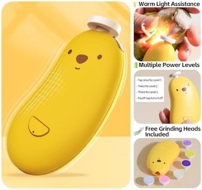MANON ROSA electronic bird claw filer showing warm auxiliary light