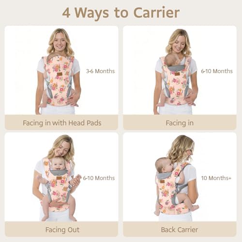 YooxArmor baby carrier showing adjustable head support for infants