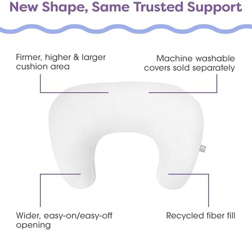 Close up of water-repellent liner on Boppy nursing pillow