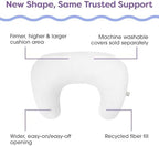 Close up of water-repellent liner on Boppy nursing pillow