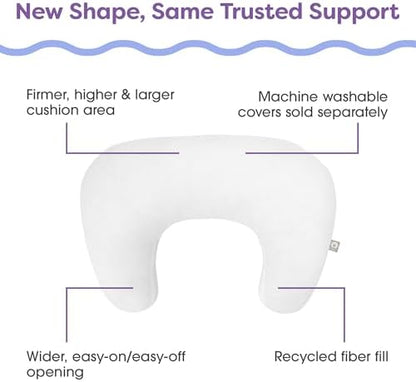 Close up of water-repellent liner on Boppy nursing pillow