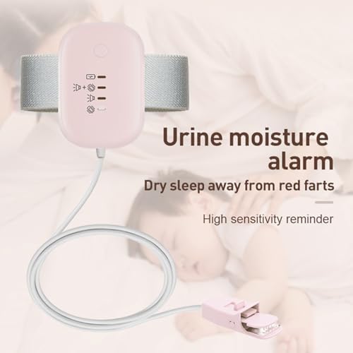Yoicee bedwetting alarm showing USB charging port and settings buttons.