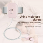 Yoicee bedwetting alarm showing USB charging port and settings buttons.