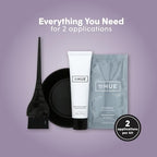 dpHUE professional hair color kit back label with cruelty free certification seals