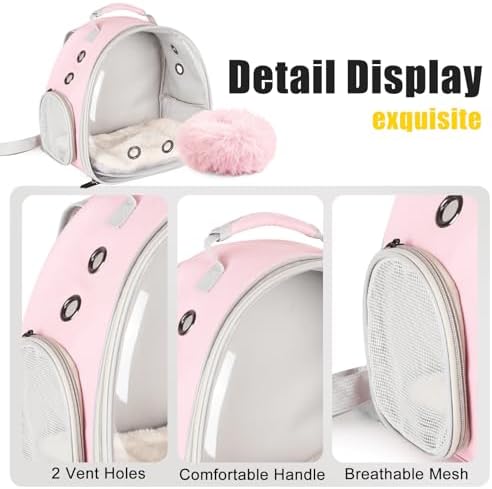 2-Pack Guinea Pig Carrier Backpack and Playpen with Lid, Breathable Pet Playpen Pop Open Exercise Fence, Portable Small Animal Cage for Rabbits, Chinchillas, Squirrel, Lizard, Sugar Glider - Image 5