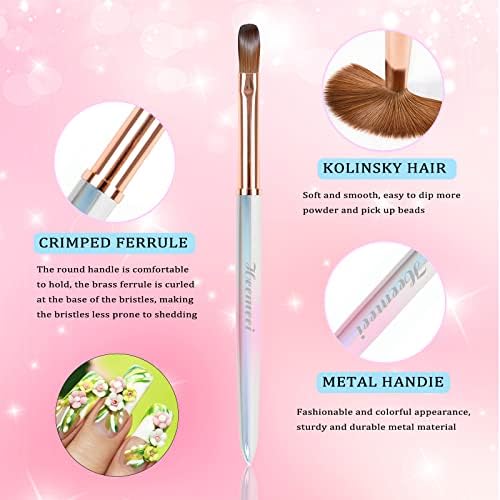Size 8 oval shaped nail brush for manicure