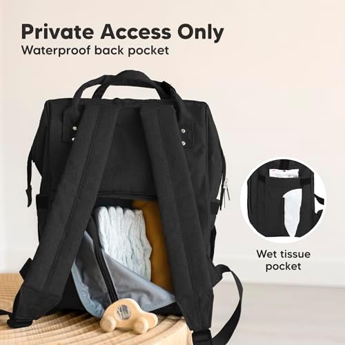 KeaBabies Original Baby Diaper Bag Backpack showing stroller attachment straps
