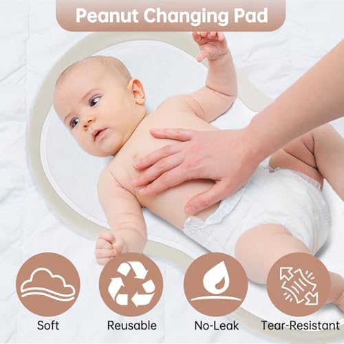 White soft reusable changing pad liner set for nursery