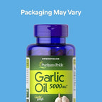 Puritan's Pride Garlic Oil 250 rapid release softgels label information view