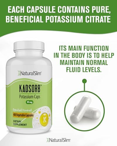 USA imported NaturalSlim Kadsorb bottle showing dosage recommendations for muscle support.