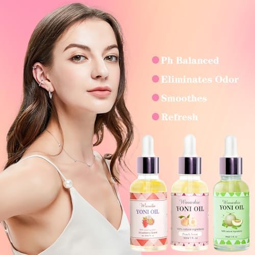 Authentic USA imported Wovarkie feminine oil serum for pH balance and odor control.