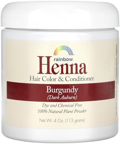 Authentic Rainbow Research Persian Burgundy Henna powder jar