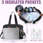 Tuwubi diaper caddy highlighting insulated bottle pockets