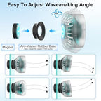 Hygger transparent aquarium pump head disassembled into components showing the ceramic shaft core