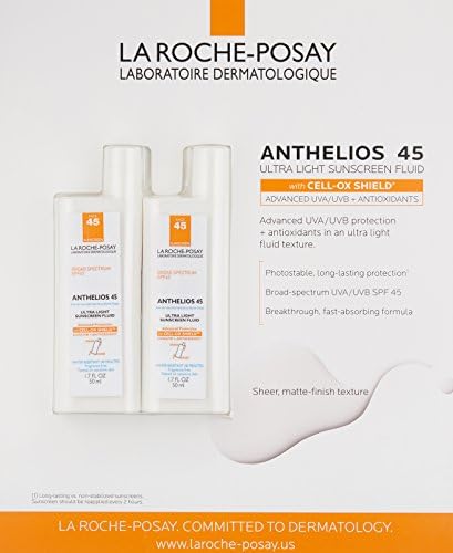 Oil-free dry touch sunscreen with matte finish controls shine all day