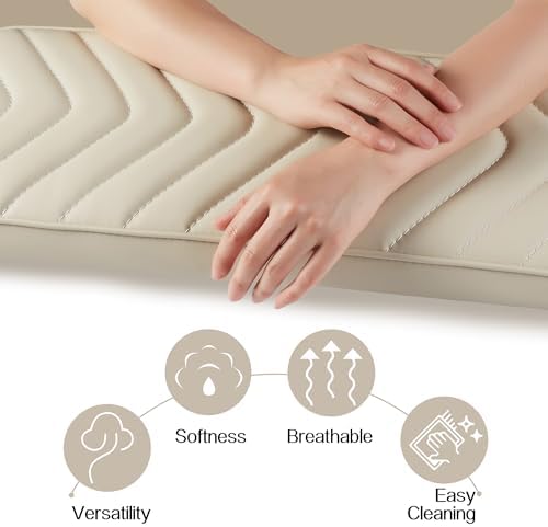 Top down view of 9x27 inch manicure arm rest