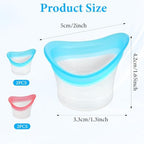 Matwsec silicone eye wash cup showing the ergonomic leak-proof rim.