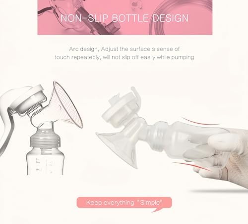 Side profile of the lightweight travel friendly Kingsun Baby manual milk collector.