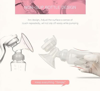 Side profile of the lightweight travel friendly Kingsun Baby manual milk collector.