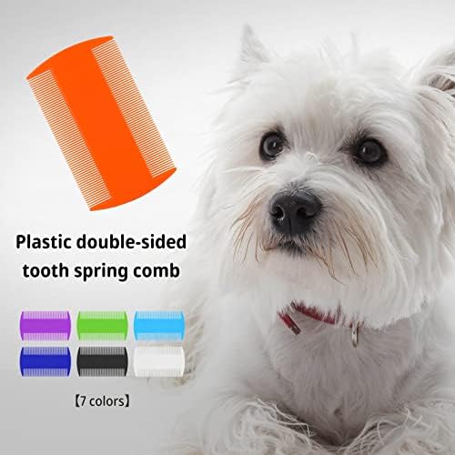 4 Pcs Lice Combs, Flea Combs, Double Sided Headlice Combs, Headlice Treatment for Dogs, Cats (White) - Image 6