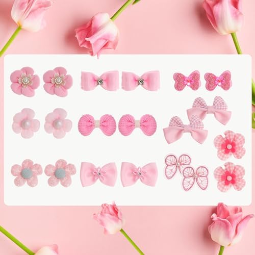 Lace and pearl dog hair accessories for small breeds