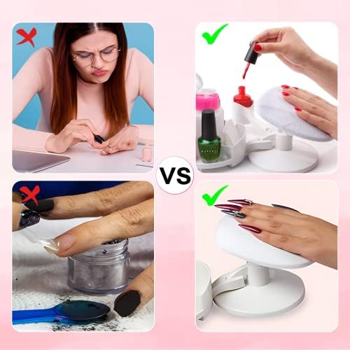 Side profile of Makartt nail stand for comfortable nail art