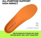 Superfeet Orange Premium Insole showing high impact forefoot foam pad