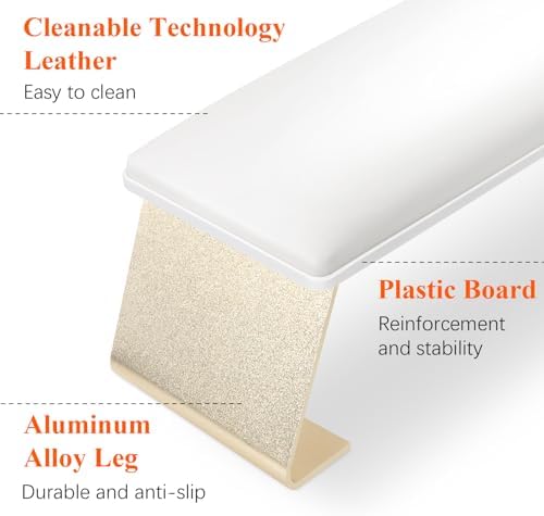 Close up of cleanable technology leather surface on arm rest