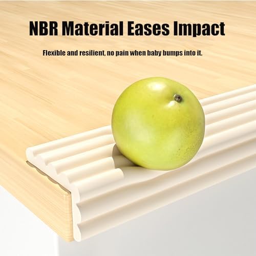 Installation of baby proofing edge guard on table corner