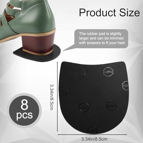 Black rubber shoe repair pads 6-7 mm thickness detail