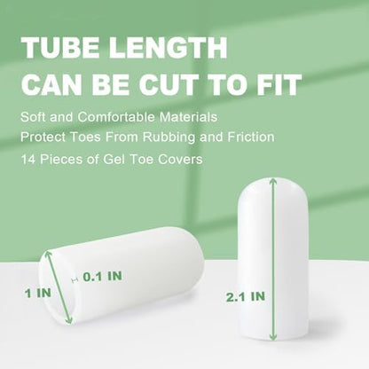 Gel toe covers for ingrown toenails being trimmed for a custom fit.