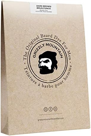 Grizzly Mountain natural dark brown beard color kit box
