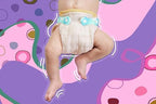 OsoCozy unbleached prefold cloth diapers shown with packaging details highlighting the 12 count quantity.