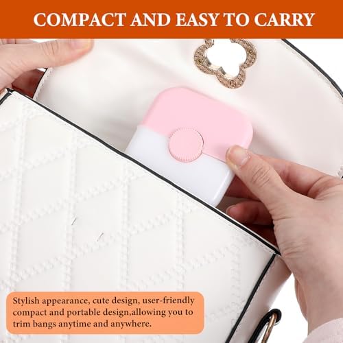 Orange Cozevdnt portable split end remover comb showing its compact travel friendly size