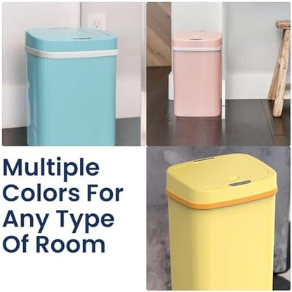 Top view of Ninestars motion sensor diaper disposal trash can