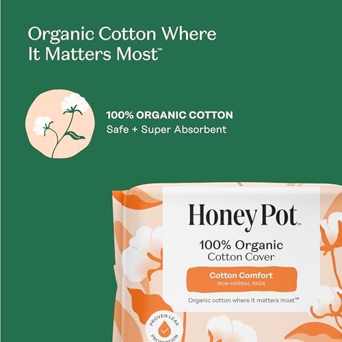 Close up of The Honey Pot non-herbal sanitary napkin showing absorbent core layers
