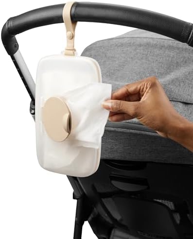 Skip Hop baby wipes case with translucent body to show capacity