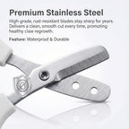 Lizard and turtle grooming scissors showing high grade durable construction.
