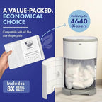 Full view of the Comficove diaper pail refill product set