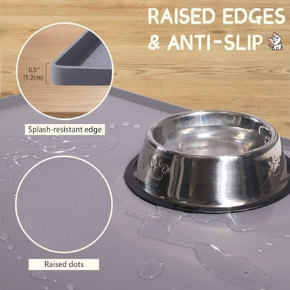 MateeyLife Silicone Cat Food Mat In Kitchen Setting